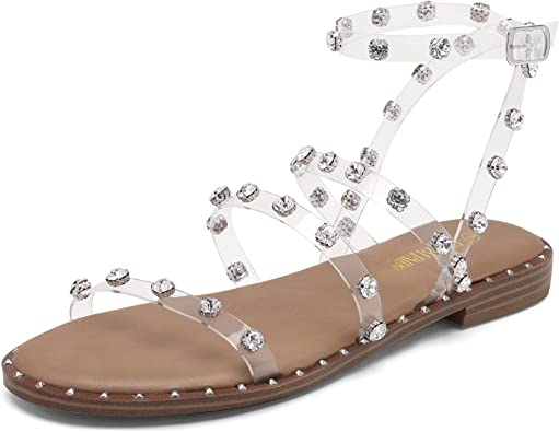 Photo 1 of DREAM PAIRS Women's Gladiator Cute Summer Flat Sandals ---- 7
