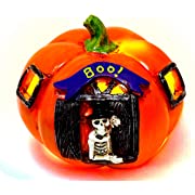 Photo 1 of BIBIELF Halloween Decorations Indoor Pumpkin Light with Skeleton for Halloween Indoor Home Table Decor
