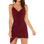 Photo 1 of JBB Women Sexy Club Dresses Wedding Guest Deep V-Neck Bodycon Cocktail Party Dress Spaghetti Strap Mini Dress LARGE
