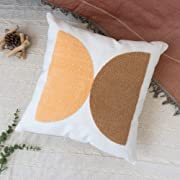 Photo 1 of Bellonie Neutral Modern Throw Pillow Cover Midcentury Aesthetic Decorative Pillowcase Boho Tufted 3D Cushion Sham for Couch Bed Home, 18x18 inches, 1PCS (Peach Brown)
