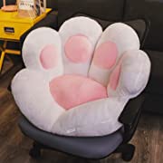 Photo 1 of Cat Paw Cushion Cute Seat Cushion Lazy Susan Plush Jacket Wrapped PP Cotton Composed of Bear Paw Chair Cushion for Office Chairs Game Chairs Home Decoration(White,27.5inx23.6in)
