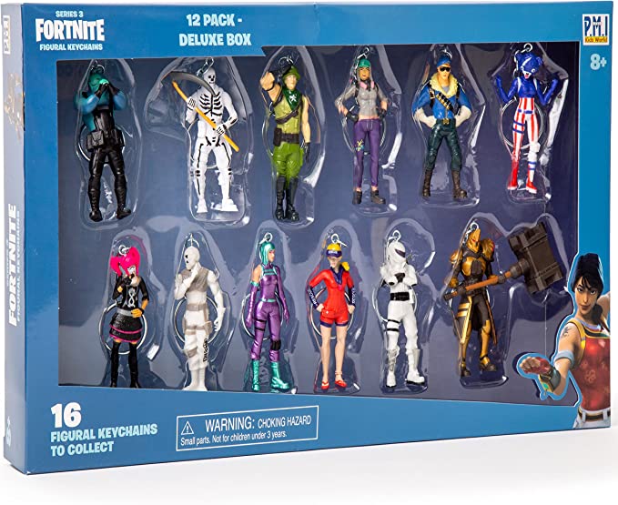 Photo 1 of Fortnite Mini Character Keychains 12-Blister Pack - Authentic Piece with Keychain - Popular Fornite Battle Royale Toy Characters