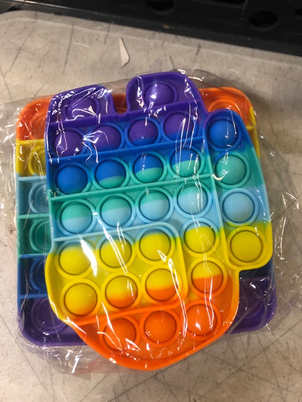 Photo 3 of 3 Pack Bubble Anxiety Sensory Toys for Autism, Special Needs, Stress and Pressure Relief, Silicone Round and Square Toys for Kids and Adults