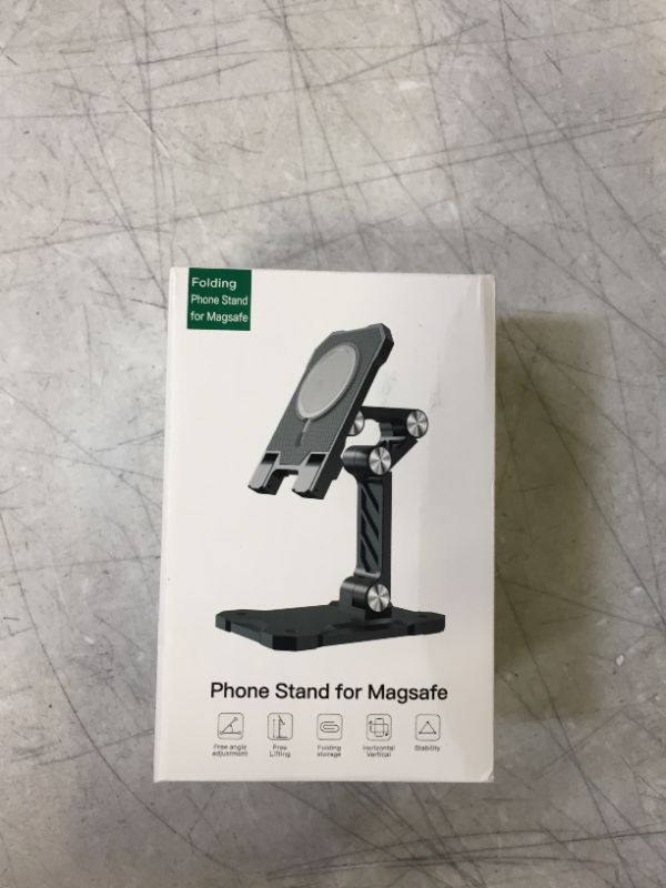 Photo 1 of PTUONIU MagSafe Charger Stand,Adjustable Desk Holder Dock with 2 Cable Organizer, Magsafe Phone Stand Accessories Compatible with iPhone 13 12 Series, Pro, Pro Max, MagSafe Charger NOT Included-White
