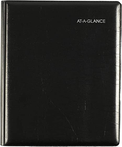 Photo 1 of 2021 Weekly & Monthly Planner by AT-A-GLANCE, 7" x 8-3/4", Medium, Refillable, Executive, Black