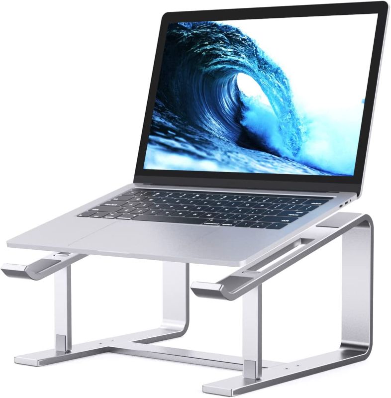Photo 1 of Laptop Stand for Desk, LapEasy Computer Stand for Laptop, Ergonomic Laptop Holder?Laptop Riser Compatible with MacBook Air Pro, Dell XPS, More 10-17 Inch Laptops Work from Home-Sliver
