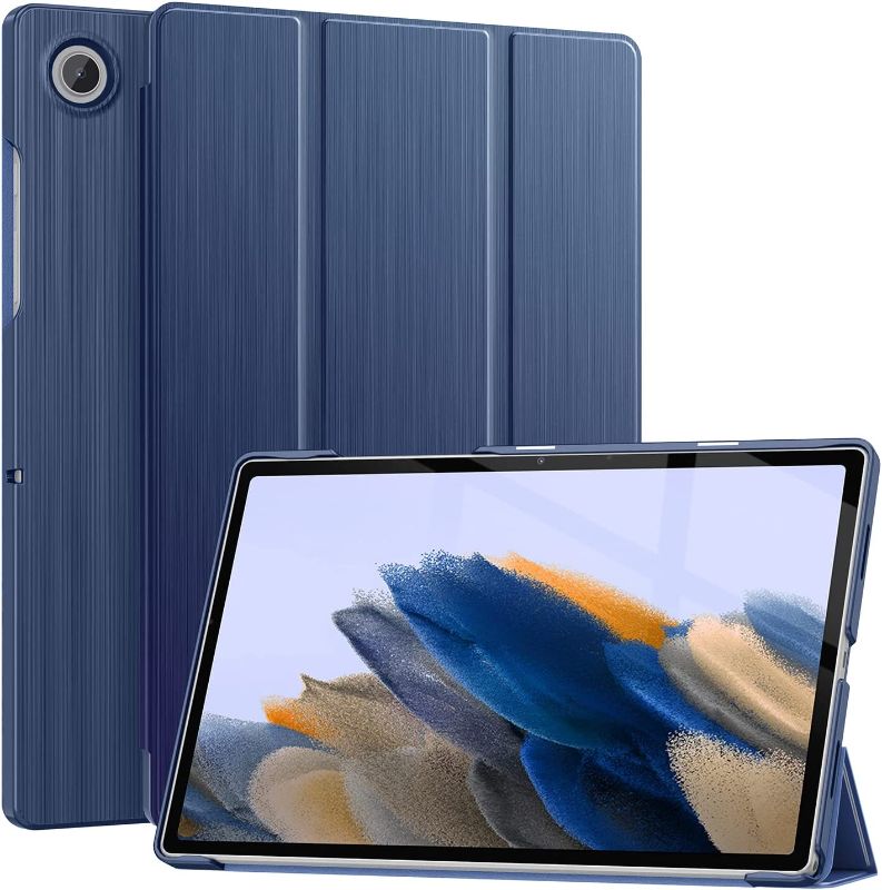 Photo 1 of Soke Case for Samsung Galaxy Tab A8 10.5 Inch 2022 Model (SM-X200/X205/X207), Slim Trifold Stand & Lightweight Protective Hard PC Back Cover with Auto Wake/Sleep for Galaxy Tab A8 Tablet (Navy)