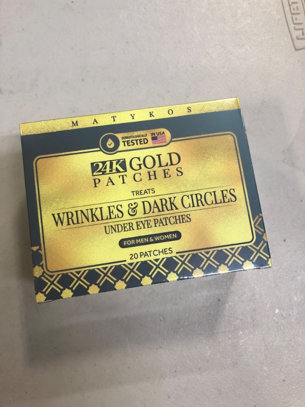 Photo 1 of 24K Gold Under Eye Patches - 20 PCS - Collagen and Hyaluronic Acid Pads that Helps Reducing Under Eye Puffiness, Wrinkles, and Dark Circles - NO Artificial Fragrance or Alcohol
