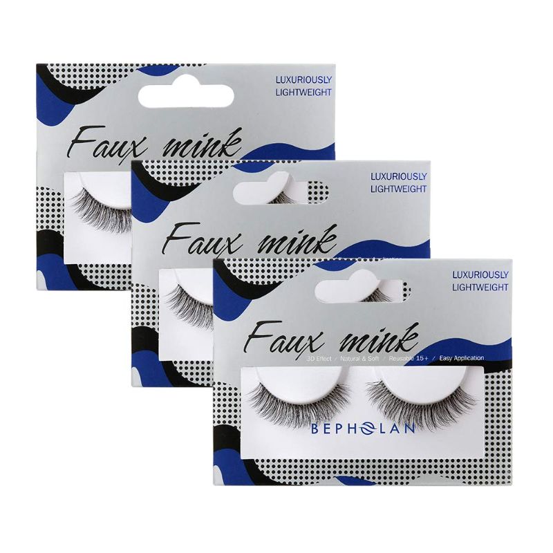 Photo 1 of BEPHOLAN False Eyelashes, Fake Eyelashes Natural Look, 5D Multi-layered Faux Mink Lashes, XMZ93