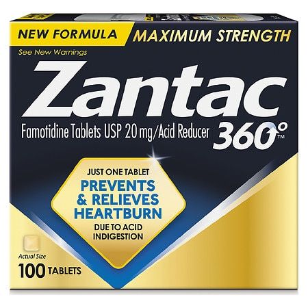 Photo 1 of Zantac 360 Maximum Strength Heartburn Prevention and Relief Tablets, 100 Ct 