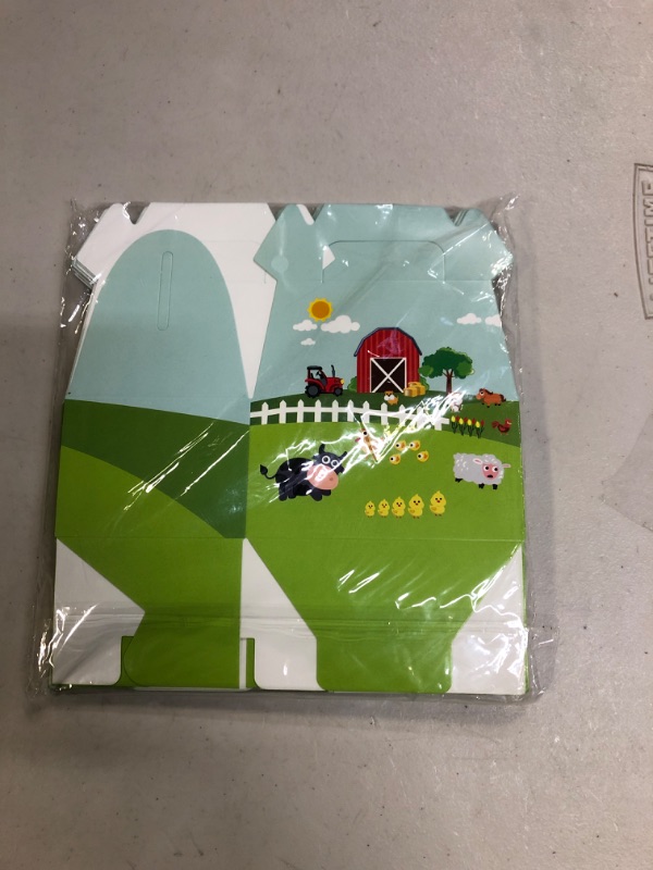 Photo 2 of 20 PCS Small Size Candy Box Cake Box for Kids Farm Animals Pig Cow Sheep Tractor Theme Party, Cake Treat Gift Box Candy Cookie Containers Goodie Bag, Baby Shower Party Decoration Party Favor Supplies
