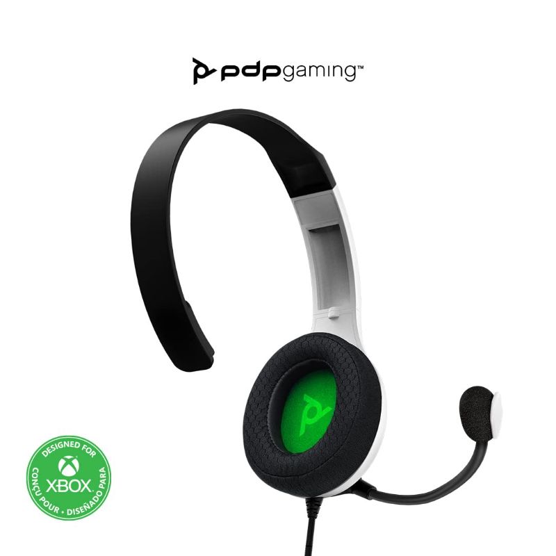 Photo 1 of PDP LVL30 Wired Headset with Single-Sided One Ear Headphone for PC, Xbox - Mac, Tablet Compatible - Noise-Cancelling Mic - Lightweight, Cool Comfort, Great for Gaming, School and Remote Work - White
