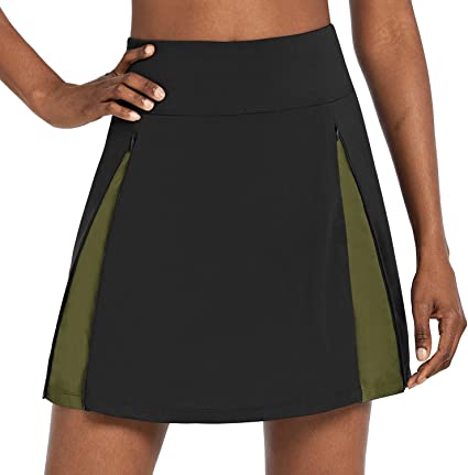 Photo 1 of BALEAF Women's Cycling Skirt 3D Padded Bike Shorts Biking Zipper Athletic Skort Pockets SIZE L 
