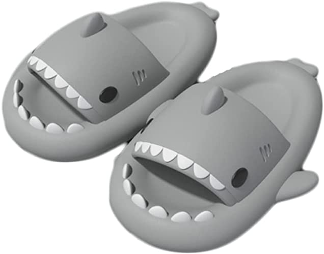 Photo 1 of 
Unisex Cartoon Shark Slippers, Novelty Men Women Anti-Slip Lightweight Sole Shower Shoes, Family Casual Indoor House Home Slides ( size: 6.5 7 )
