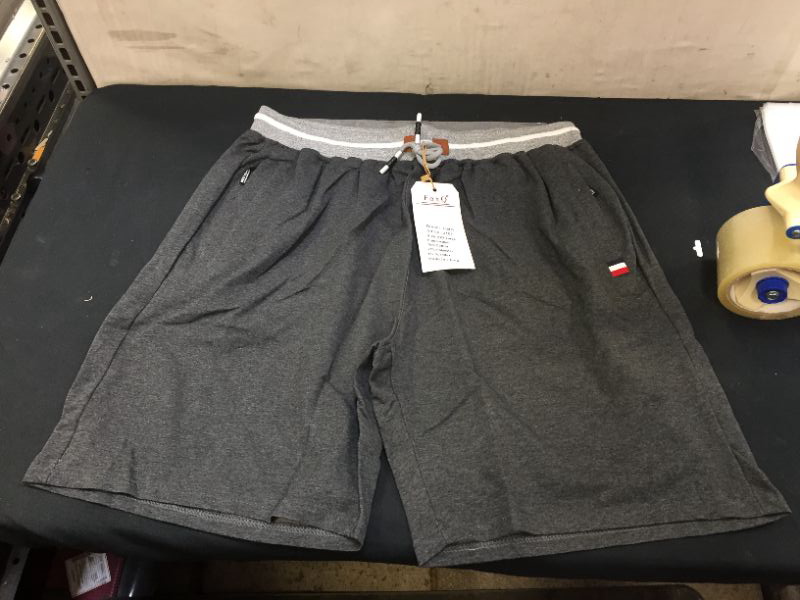 Photo 1 of FoxQ Mens Shorts Casual Athletic Running with Zipper Pockets and Elastic Waist Drawstring Workout Gym Cotton Shorts
Size: 3X-Large