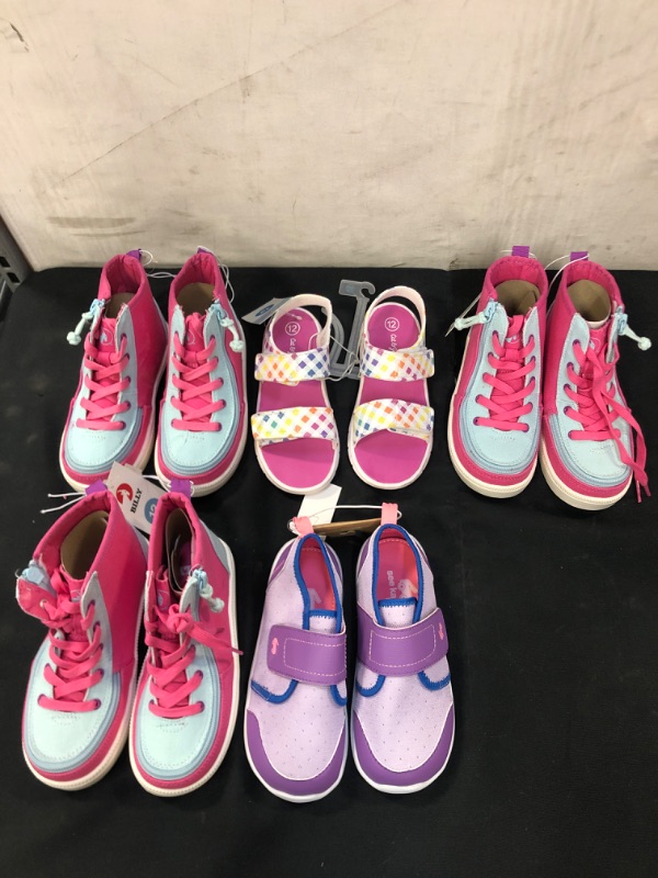 Photo 1 of 5 PC LOT OF VARIOUS GIRL'S SHOES, ALL SIZE 12