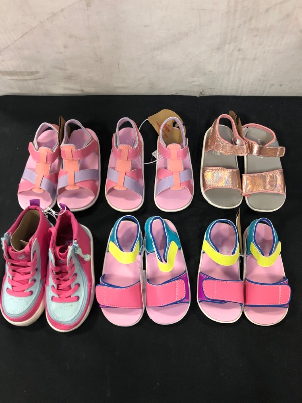 Photo 1 of 6 PC LOT OF VARIOUS GIRL'S SHOES, SIZE 8 (1), 9 (5)