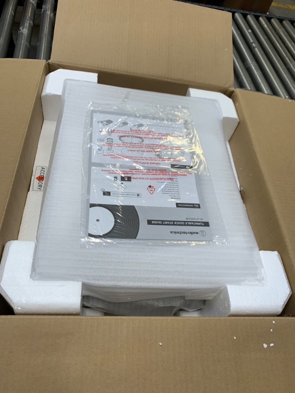 Photo 1 of Audio-Technica AT-LP120XUSB-BK Direct-Drive Turntable (Analog & USB), Fully Manual, Hi-Fi, 3 Speed, Convert Vinyl to Digital, Anti-Skate and Variable Pitch Control Black, Box Packaging Damaged, Item is New
