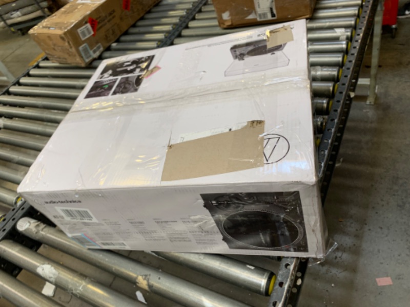 Photo 1 of Audio-Technica AT-LP120XUSB-BK Direct-Drive Turntable (Analog & USB), Fully Manual, Hi-Fi, 3 Speed, Convert Vinyl to Digital, Anti-Skate and Variable Pitch Control Black, Box Packaging Damaged, Item is New
