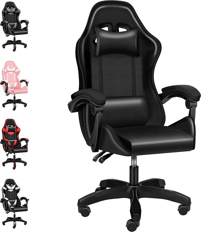 Photo 1 of YSSOA Backrest and Seat Height Adjustable Swivel Recliner Racing Office Computer Ergonomic Video Game Chair
