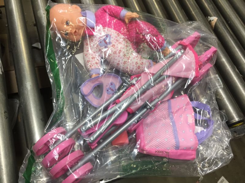 Photo 2 of 14 Inch Baby Doll With Stroller Set