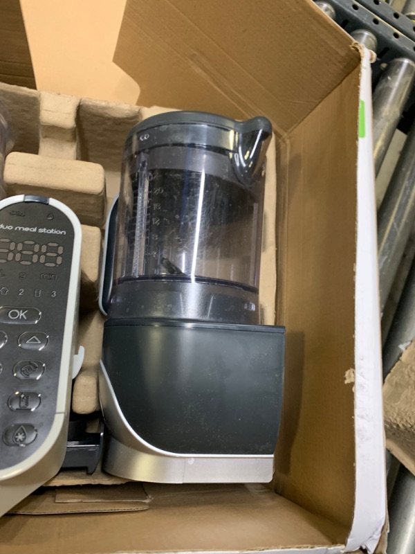 Photo 8 of Duo Meal Station Food Maker 6 in 1 Food Processor, Box Packaging Damaged, Heavy Use, Minor Scratches and Scuffs on Plastic, Dirty From Previous Use, Water Stains on item. Could not test, Missing Power Cord
