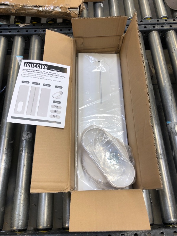 Photo 2 of ZOOI 5.1"/5.9" Diameter Portable Air Conditioner Window Kit, Sliding AC Vent Kit for Exhaust Hose,20"-55" Length Universal Window Seal Kit, Adjustable AC Kit PVC Seal for Sliding Window
