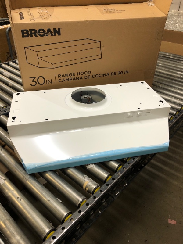 Photo 1 of Broan-NuTone 42000 Series 30 in. 230 Max Blower CFM Under-Cabinet Range Hood with Light in White