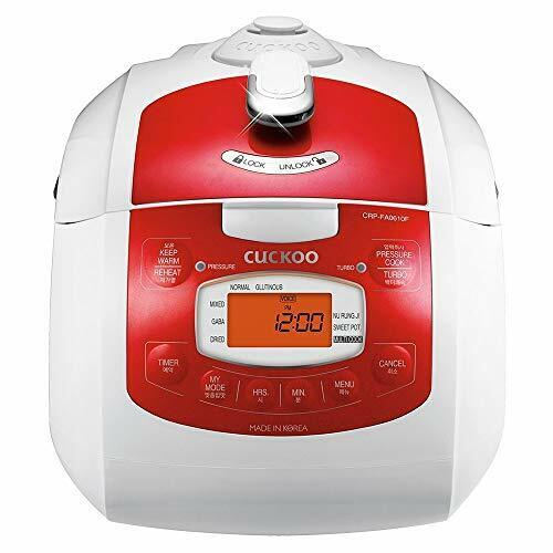 Photo 1 of CUCKOO CRP-FA0610FR | 6-Cup (Uncooked) Pressure Rice Cooker | 11 Menu Options: Quinoa, Brown Rice & More, Voice Guide, Made in Korea | White/Red

