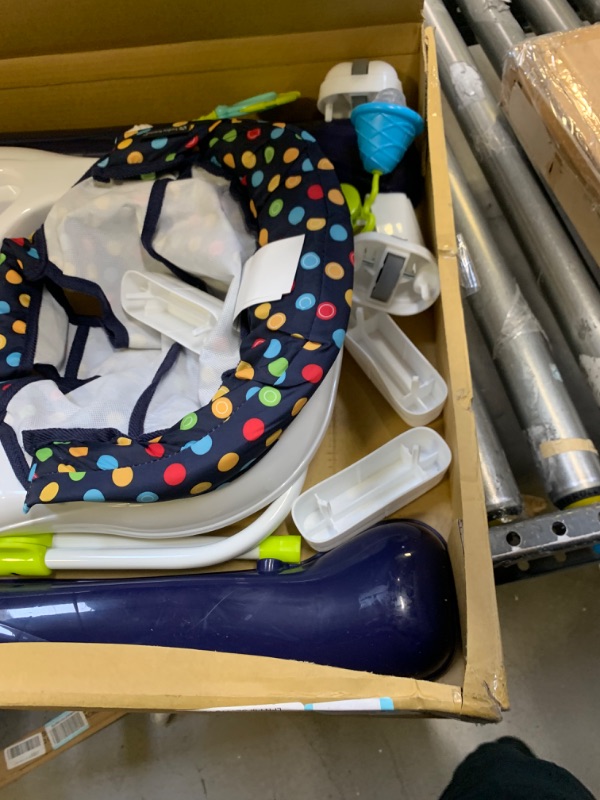 Photo 1 of Baby Trend 2.0 Activity Walker - Blue Sprinkles, Box Packaging Damaged, Minor use, Minor Scratches and Scuffs on Plastic, Missing Some Toy Accessories. 
