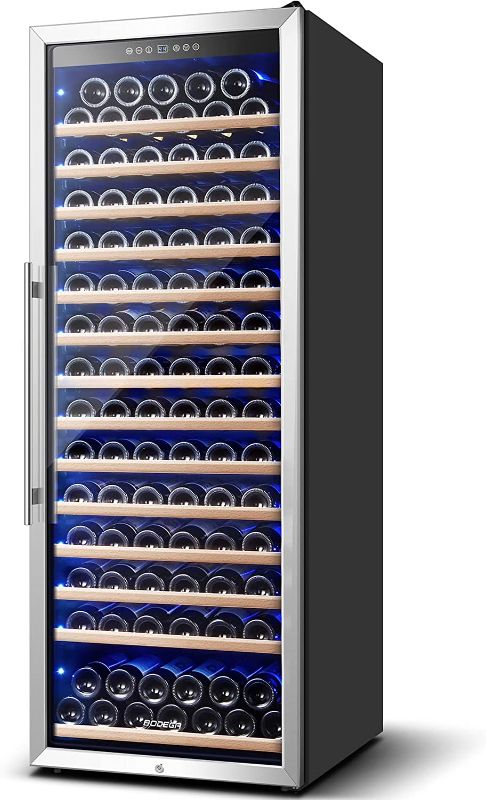 Photo 1 of BODEGA Wine Cooler 24 Inch, 154 Bottles Wine Refrigerator, Freestanding Wine Fridge with Intelligent Temperature Memory & Humidity Control Design Wine Cooler, Upgraded Compressor, Quiet Operation
