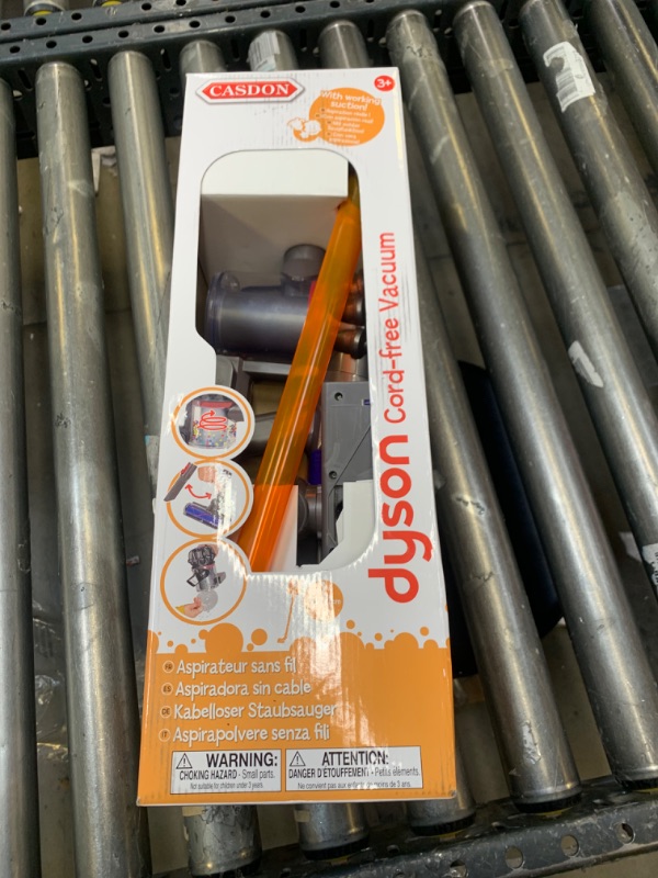 Photo 2 of Casdon Toys Dyson Cord Free Toy Vacuum, Box Packaging Damaged, Minor Use, Minor Scratches and Scuffs on Plastic

