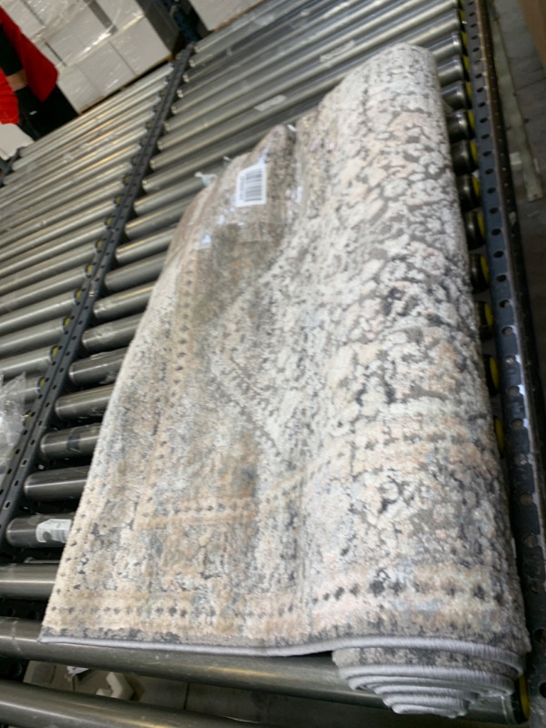 Photo 1 of 4'x6' Rug, No Box Packaging, Minor Use, Minor Fraying on Edges, Creases and Wrinkles in Rug, Dirty From Shipping and Handling, Tape on Rug
