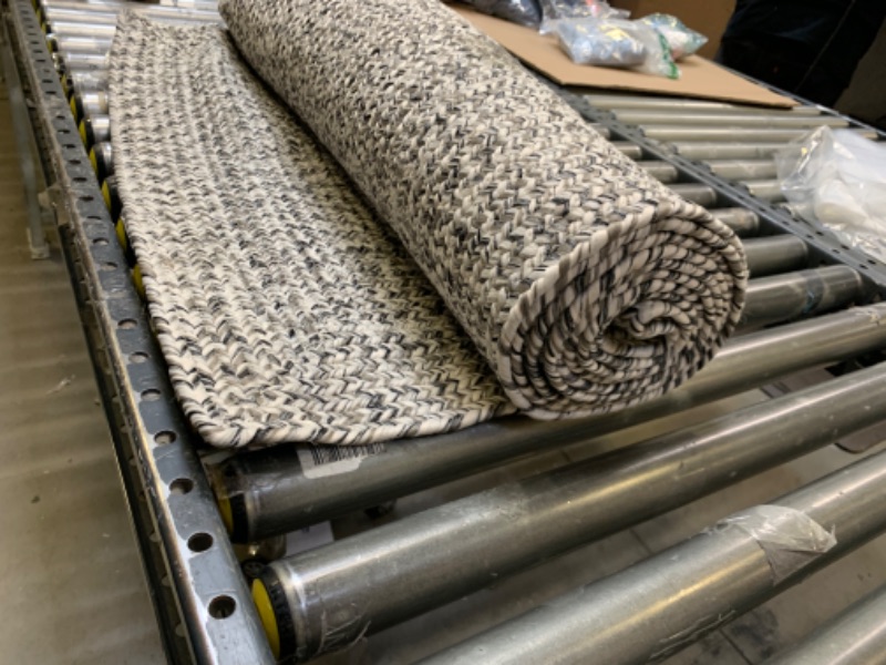 Photo 1 of 4'x6' Woven Rug, No Box Packaging, Minor Use, Minor Fraying on Edges, Creases and Wrinkles in Rug, Dirty From Shipping and Handling, Tape on Rug
