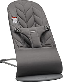 Photo 1 of BabyBjörn Bouncer Bliss, Dark Gray Frame, Cotton, Petal Quilt, Anthracite, Box Packaging Damaged, Item is New

