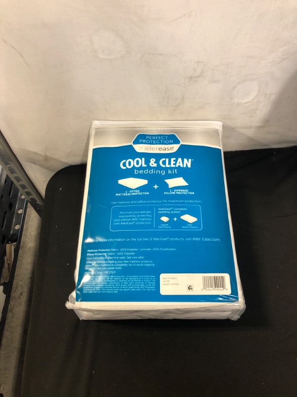 Photo 3 of 2pc Perfect Protection Cool & Clean Bedding Kit - Allerease
