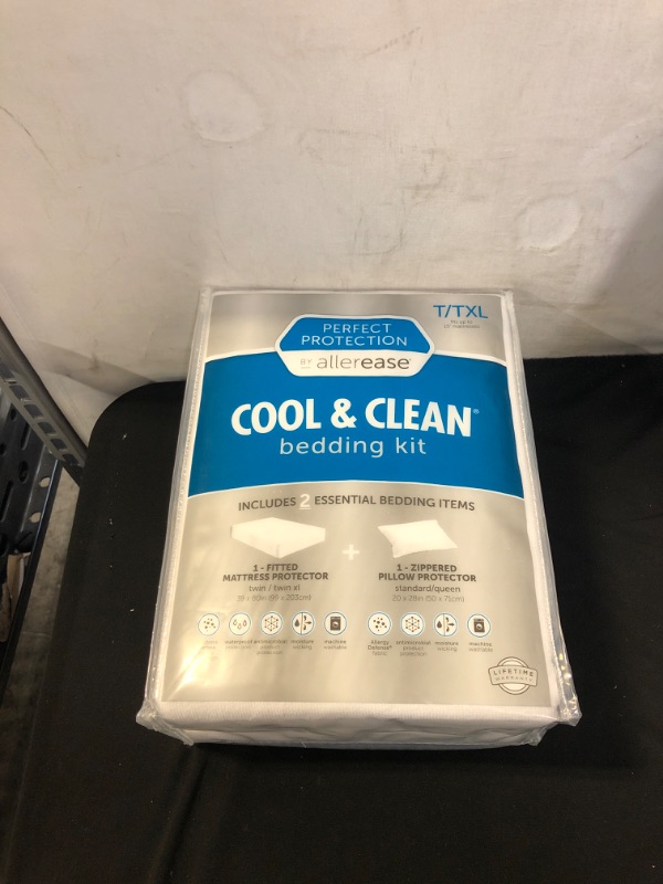 Photo 2 of 2pc Perfect Protection Cool & Clean Bedding Kit - Allerease
