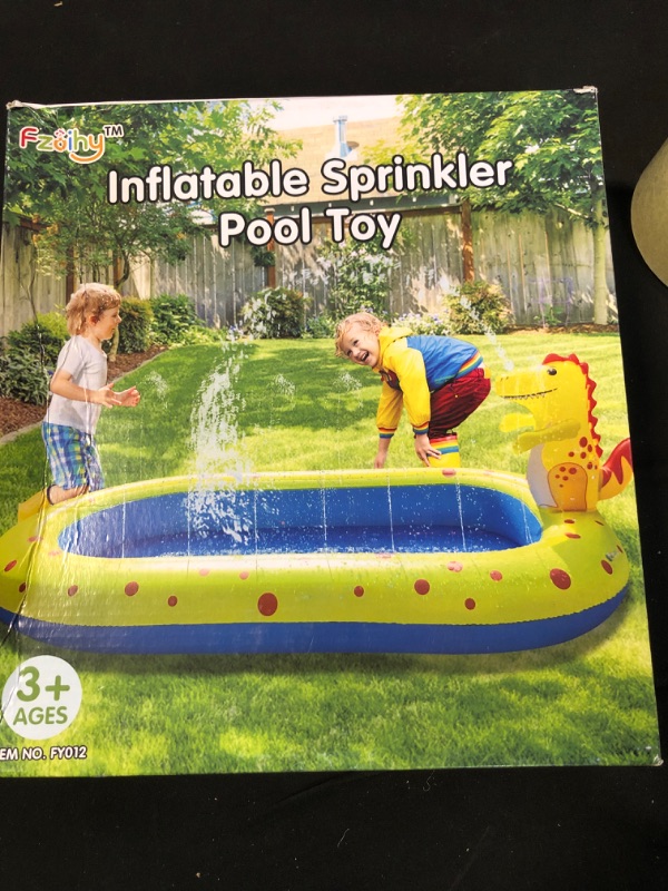 Photo 2 of Inflatable Kiddie Toddler Pool 67" Splash Pad Sprinkler for Kids Dinosaur Water Outdoor Toys for Toddlers 1-3 Summer Outside Toys for Kids Ages 4-8 Yard Games for Boys Girls Age 2 3 4 5 6