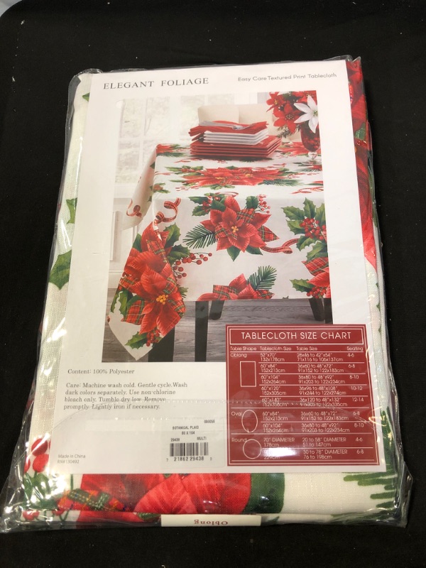 Photo 1 of Benson Mills Botanical Plaid Printed Tablecloth, 60-INCH by 104-INCH, Multi