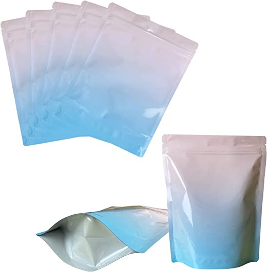 Photo 1 of 100Pack Smell Proof Bag 5x7inch,Holographic Ziplock Packaging Bags Resealable Stand Up Pouch for Snack,Coffee,Bean