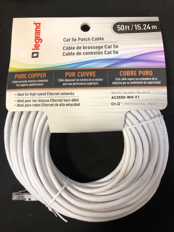 Photo 3 of Legrand-On-Q 50 Ft Cat 5e Patch Cable, White