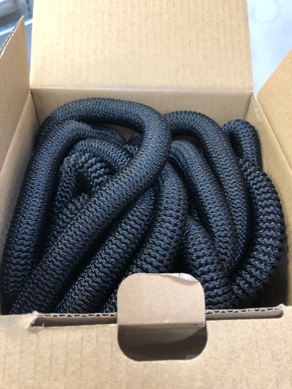 Photo 2 of 100 ft Garden Hose Expandable Water Hose, Flex Water Hose 100ft with 10 Function Zinc Nozzle, Solid Brass Fittings, Extra Strength Fabric 3750D, Lightweight Flexible Yard Hose for Watering