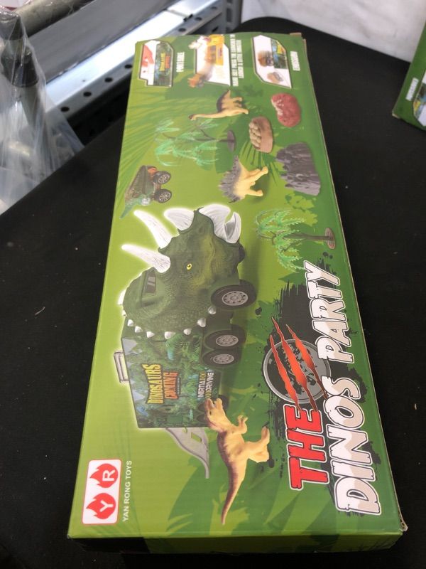 Photo 2 of Dinosaur Truck Toys Pull Back Dinosaur Car with Playmat & Accessories 15 in 1 Dinosaur Truck Transport Car Birthday for Kids 3 4 5 6 7 Years Old Boys / Girls