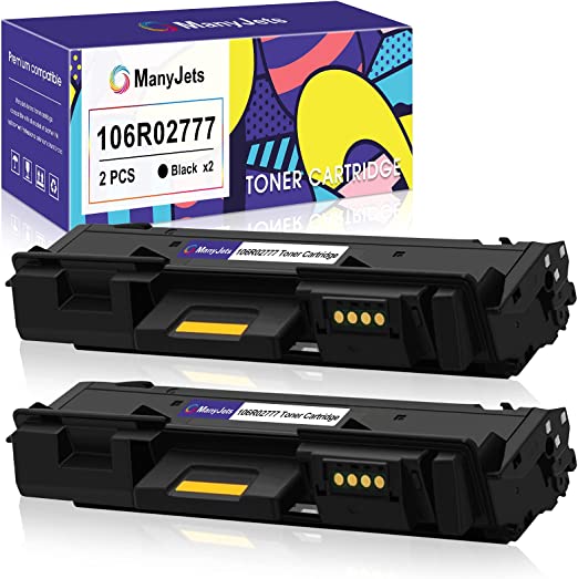 Photo 1 of ManyJets 106R02777 Compatible Toner Cartridge Replacement for Xerox 106R02777 Black Toner Cartridge,Work with Xerox WorkCentre 3215 3215NI 3225 3225DNI Phaser 3260 3260DI 3260DNI 3052 (Black,2-Pack)