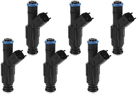 Photo 1 of 0280155784 Set of 6 4-Hole Upgrade Fuel Injectors Compatible with 99-04 4.0L Jeep Cherokee
