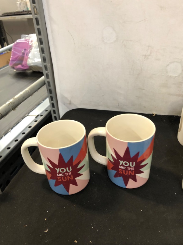 Photo 2 of 16oz Stoneware You Are the Sun Mug - Room Essentials™
2pack