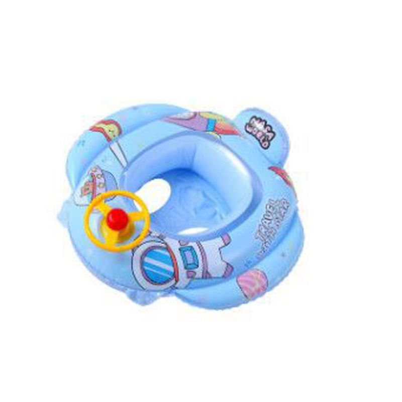 Photo 1 of Baby Inflatable Pool Float Ring With Steering Wheel Horn For Kids Seat Infant Boat Pool Ring FACTORY SEALED
