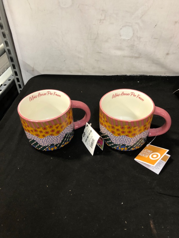 Photo 2 of 18oz Ceramic Pattern Mug 2PACK
