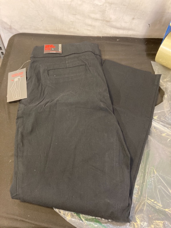 Photo 2 of Briggs New York Women's Super Stretch Millennium Welt Pocket Pull on Career Pant
, SIZE 12 SHORT, ITEM HAS A STICKY RESIDUE STUCK TO THE BACK OF WAISTBAND 