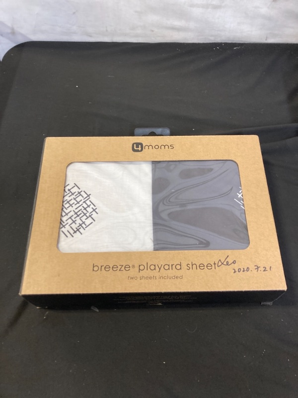 Photo 2 of 4moms Breeze Cotton Playard Sheet 2-Pack